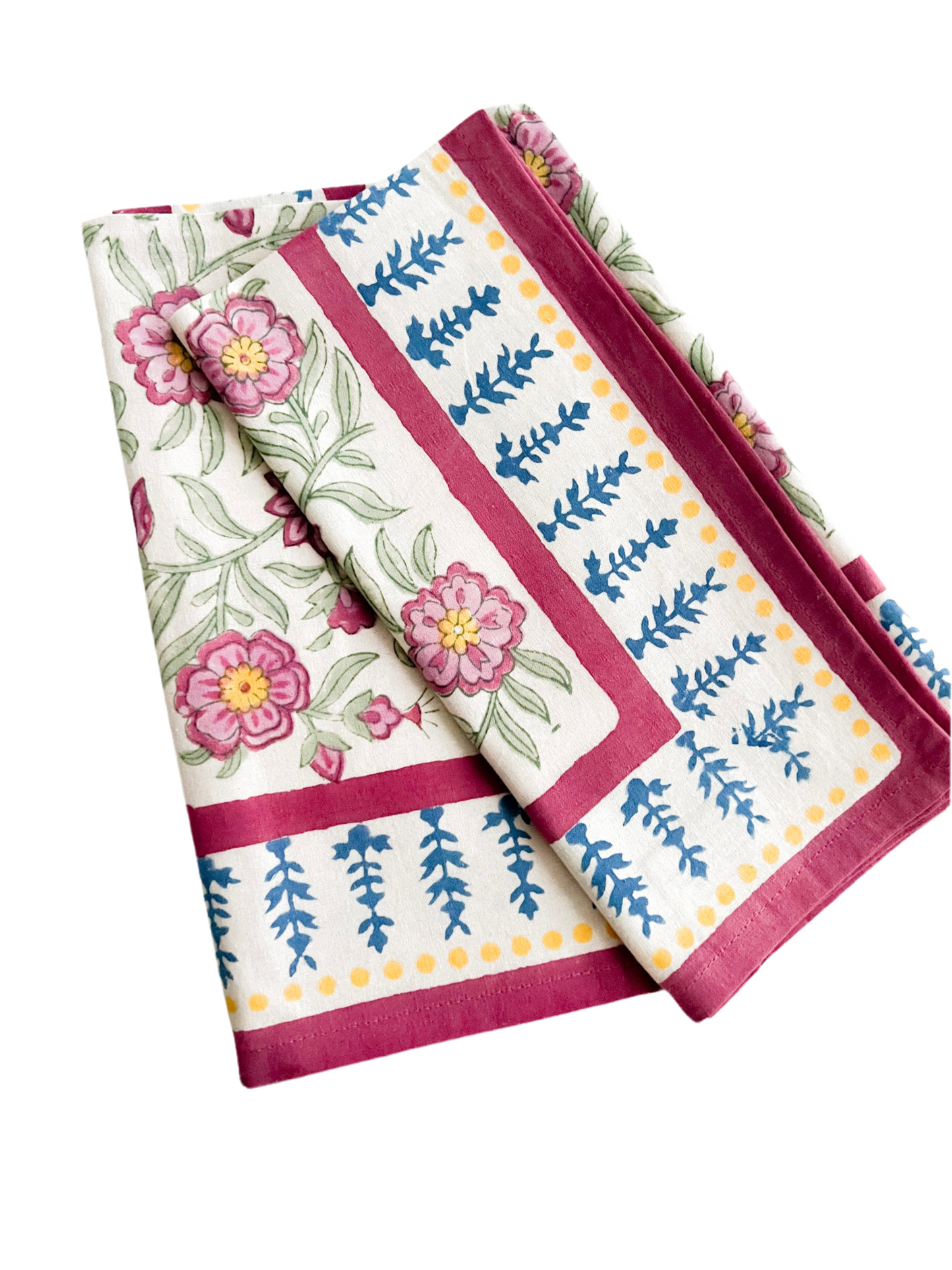 Pink Block-print Napkins